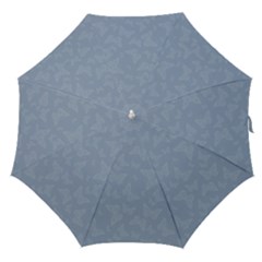 Faded Blue Butterfly Print Straight Umbrellas by SpinnyChairDesigns