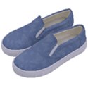 Faded Blue Butterfly Print Kids  Canvas Slip Ons View2