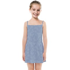Faded Blue Butterfly Print Kids  Summer Sun Dress by SpinnyChairDesigns