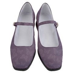 Grape Compote Butterfly Print Women s Mary Jane Shoes by SpinnyChairDesigns