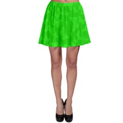 Chartreuse Green Butterfly Print Skater Skirt by SpinnyChairDesigns