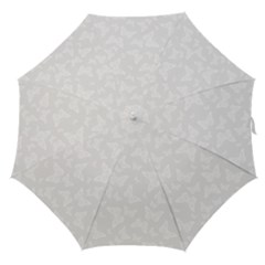 Wedding White Butterfly Print Straight Umbrellas by SpinnyChairDesigns