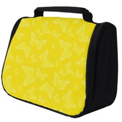 Lemon Yellow Butterfly Print Full Print Travel Pouch (big) by SpinnyChairDesigns