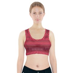 Boho Bittersweet Pink  Sports Bra With Pocket by SpinnyChairDesigns