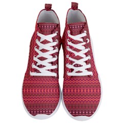 Boho Bittersweet Pink  Men s Lightweight High Top Sneakers by SpinnyChairDesigns