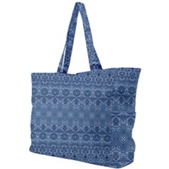 Boho Denim Blue Simple Shoulder Bag by SpinnyChairDesigns