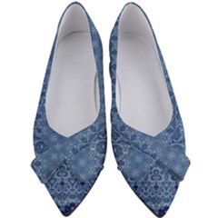 Boho Denim Blue Women s Bow Heels by SpinnyChairDesigns