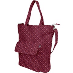 Boho Wine Floral Print Shoulder Tote Bag