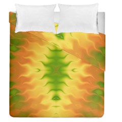 Lemon Lime Tie Dye Duvet Cover Double Side (queen Size) by SpinnyChairDesigns