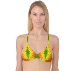 Lemon Lime Tie Dye Reversible Tri Bikini Top by SpinnyChairDesigns