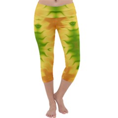 Lemon Lime Tie Dye Capri Yoga Leggings