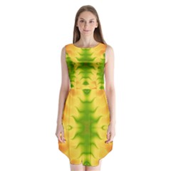 Lemon Lime Tie Dye Sleeveless Chiffon Dress  