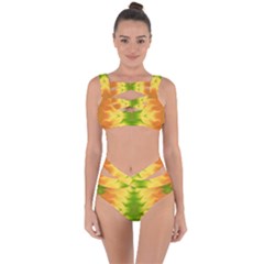 Lemon Lime Tie Dye Bandaged Up Bikini Set  by SpinnyChairDesigns