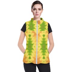 Lemon Lime Tie Dye Women s Puffer Vest