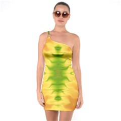 Lemon Lime Tie Dye One Soulder Bodycon Dress
