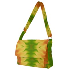 Lemon Lime Tie Dye Full Print Messenger Bag (s)