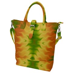 Lemon Lime Tie Dye Buckle Top Tote Bag by SpinnyChairDesigns