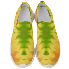Lemon Lime Tie Dye Men s Slip On Sneakers