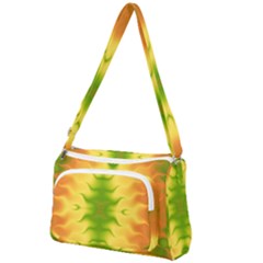 Lemon Lime Tie Dye Front Pocket Crossbody Bag by SpinnyChairDesigns