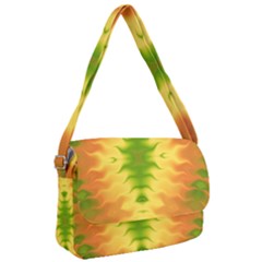 Lemon Lime Tie Dye Courier Bag by SpinnyChairDesigns