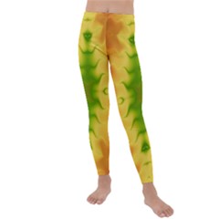 Lemon Lime Tie Dye Kids  Lightweight Velour Leggings