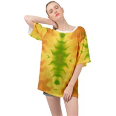 Lemon Lime Tie Dye Oversized Chiffon Top by SpinnyChairDesigns