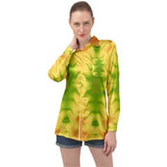 Lemon Lime Tie Dye Long Sleeve Satin Shirt