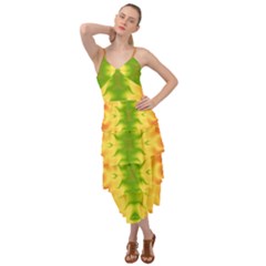 Lemon Lime Tie Dye Layered Bottom Dress by SpinnyChairDesigns