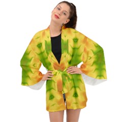 Lemon Lime Tie Dye Long Sleeve Kimono