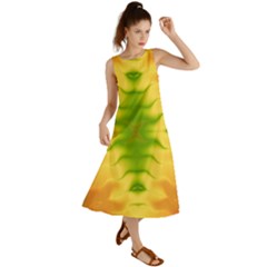 Lemon Lime Tie Dye Summer Maxi Dress