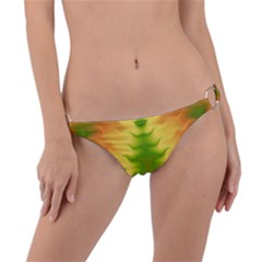 Lemon Lime Tie Dye Ring Detail Bikini Bottom