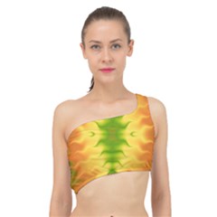 Lemon Lime Tie Dye Spliced Up Bikini Top 