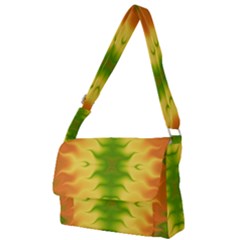 Lemon Lime Tie Dye Full Print Messenger Bag (l)