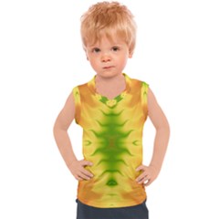 Lemon Lime Tie Dye Kids  Sport Tank Top