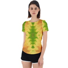 Lemon Lime Tie Dye Back Cut Out Sport Tee