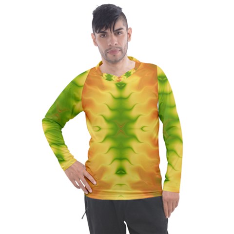 Lemon Lime Tie Dye Men s Pique Long Sleeve Tee by SpinnyChairDesigns