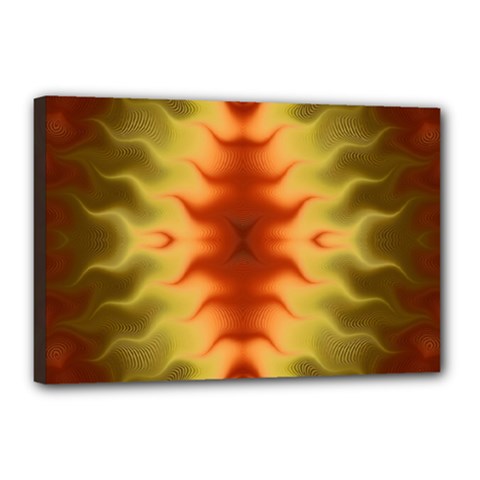 Red Gold Tie Dye Canvas 18  X 12  (stretched)