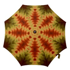 Red Gold Tie Dye Hook Handle Umbrellas (small) by SpinnyChairDesigns