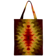 Red Gold Tie Dye Zipper Classic Tote Bag