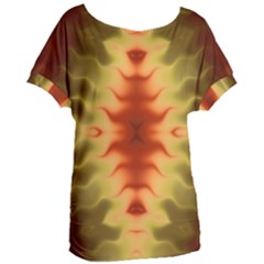 Red Gold Tie Dye Women s Oversized Tee by SpinnyChairDesigns