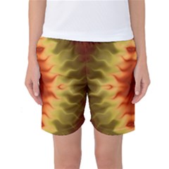 Red Gold Tie Dye Women s Basketball Shorts