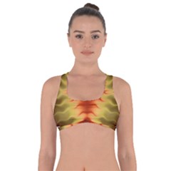 Red Gold Tie Dye Got No Strings Sports Bra by SpinnyChairDesigns