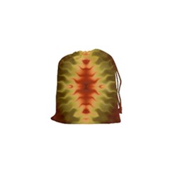 Red Gold Tie Dye Drawstring Pouch (xs)