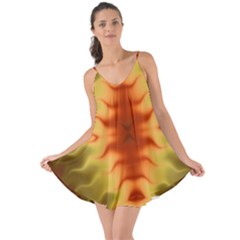 Red Gold Tie Dye Love The Sun Cover Up