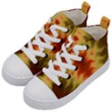 Red Gold Tie Dye Kids  Mid-Top Canvas Sneakers View2