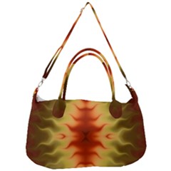 Red Gold Tie Dye Removal Strap Handbag by SpinnyChairDesigns