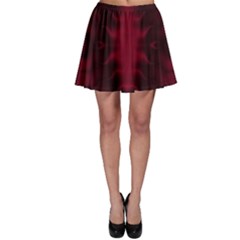 Black Red Tie Dye Pattern Skater Skirt by SpinnyChairDesigns