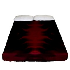 Black Red Tie Dye Pattern Fitted Sheet (queen Size)