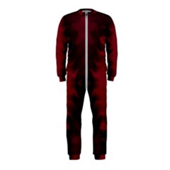 Black Red Tie Dye Pattern Onepiece Jumpsuit (kids)