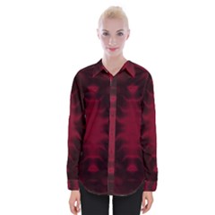 Black Red Tie Dye Pattern Womens Long Sleeve Shirt